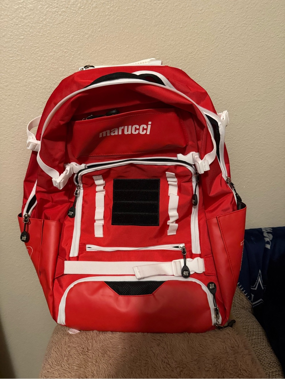 Marucci Kids Red Baseball Backpack